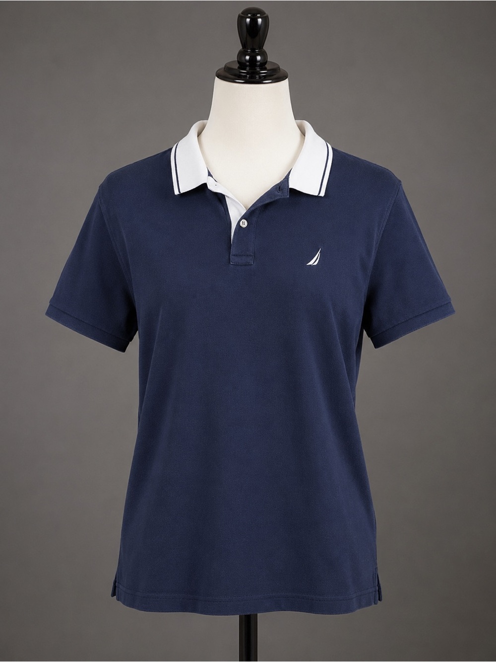 Nautica Navy Polo with White Trim